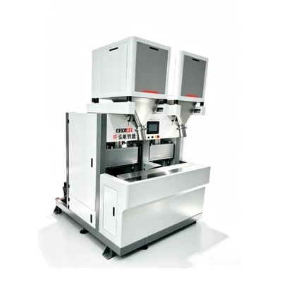 Dual-station automatic flat vacuum packaging machine for rice